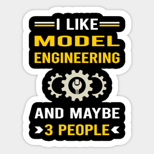 3 People Model Engineering Engineer Sticker